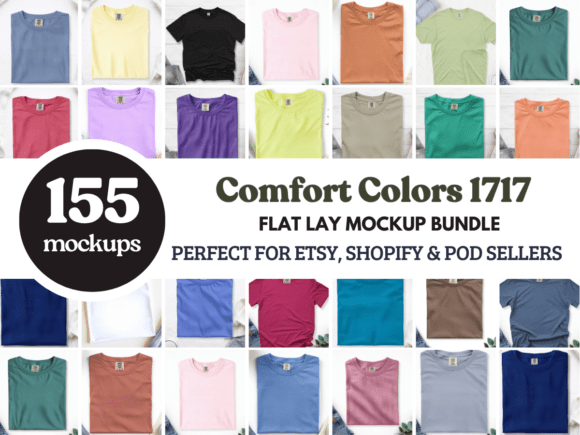 Download CC1717 Flat Lay Mockup T-shirt Bundle - Premium Resources