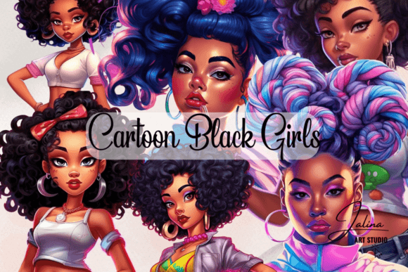 Download Black Girl Magic Chibi Clipart Bundle - Magic Collection