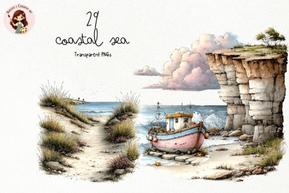 Download Watercolor Coastal Summer PNG Clipart - Png clipart Collection