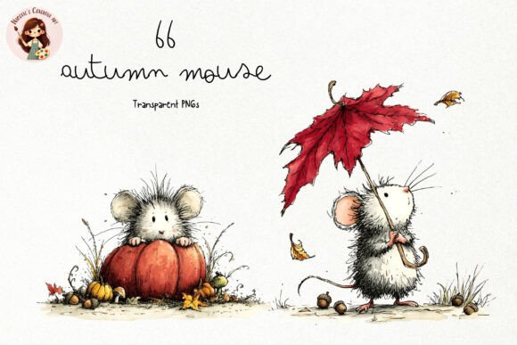 Download Cute Autumn Harvest Mouse PNG Clipart - Png clipart Collection