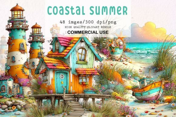Download Whimsical Coastal Summer PNG Clipart - Png clipart Collection