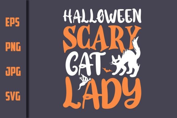 Download Halloween Scary Cat Lady - Vector Design - Premium Resources