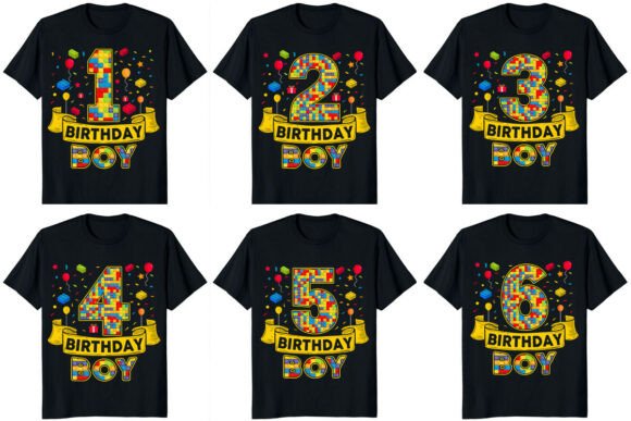 Download Building Blocks Birthday T-shirt Bundle - Premium Resources