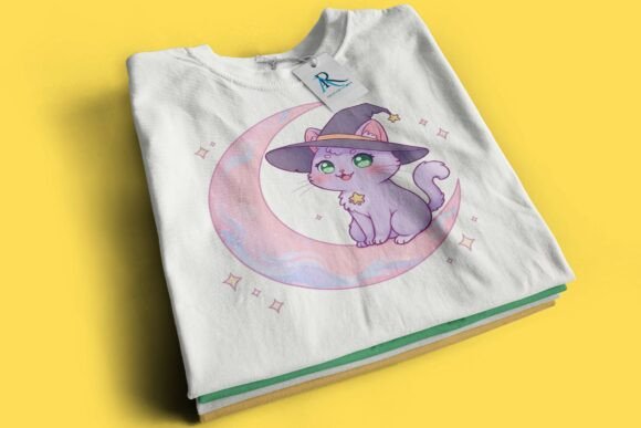 Download Witch Cat on Crescent Moon PNG Clipart - Png clipart Collection