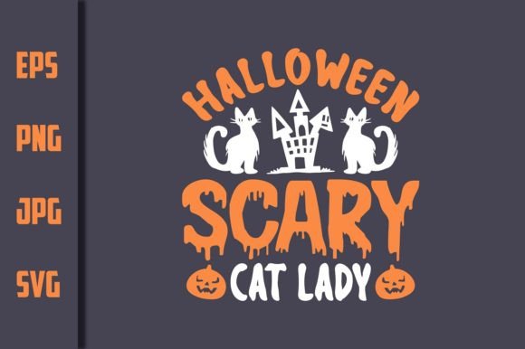 Download Halloween Scary Cat Lady - Vector Design - Premium Resources