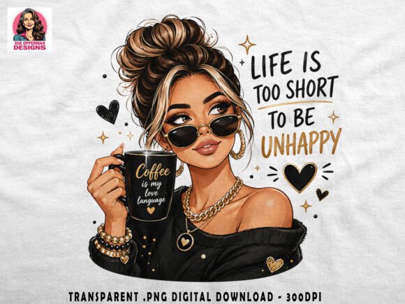 Download Chic Coffee Girl PNG Clipart Sublimation - Png clipart Collection